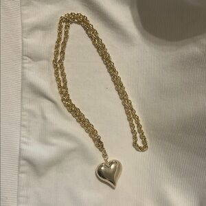 Erin McDermott Long Puffy Heart Necklace